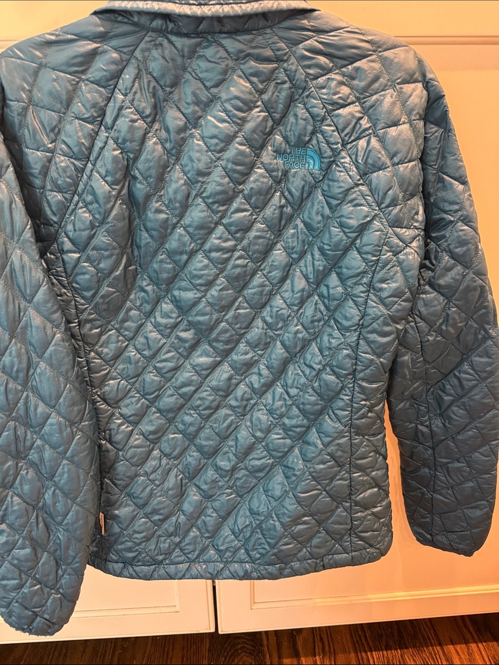 The North Face Ladies Teal Quilted Puffer Jacket - Picture 3 of 8